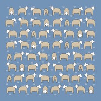 Sheep On Blue