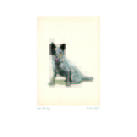 Blue Cattle Dog Large Print on Paper