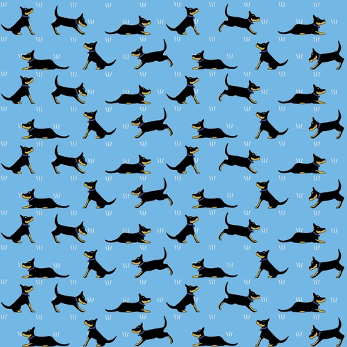 Kelpies On Blue