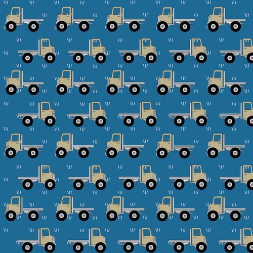 Trucks On Blue
