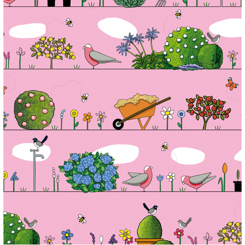 Spring Garden On Pink